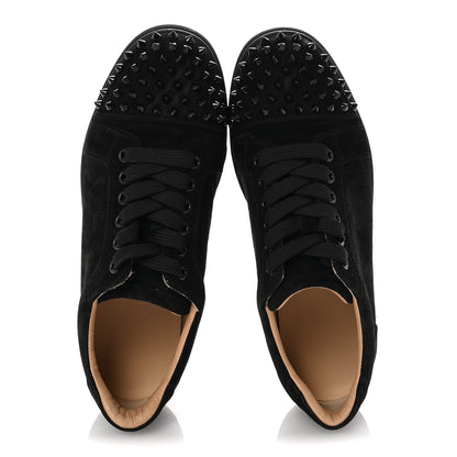 Christian Louboutin Suede Louis Junior Spikes Flat Sneakers 38 Black 4 of 20
