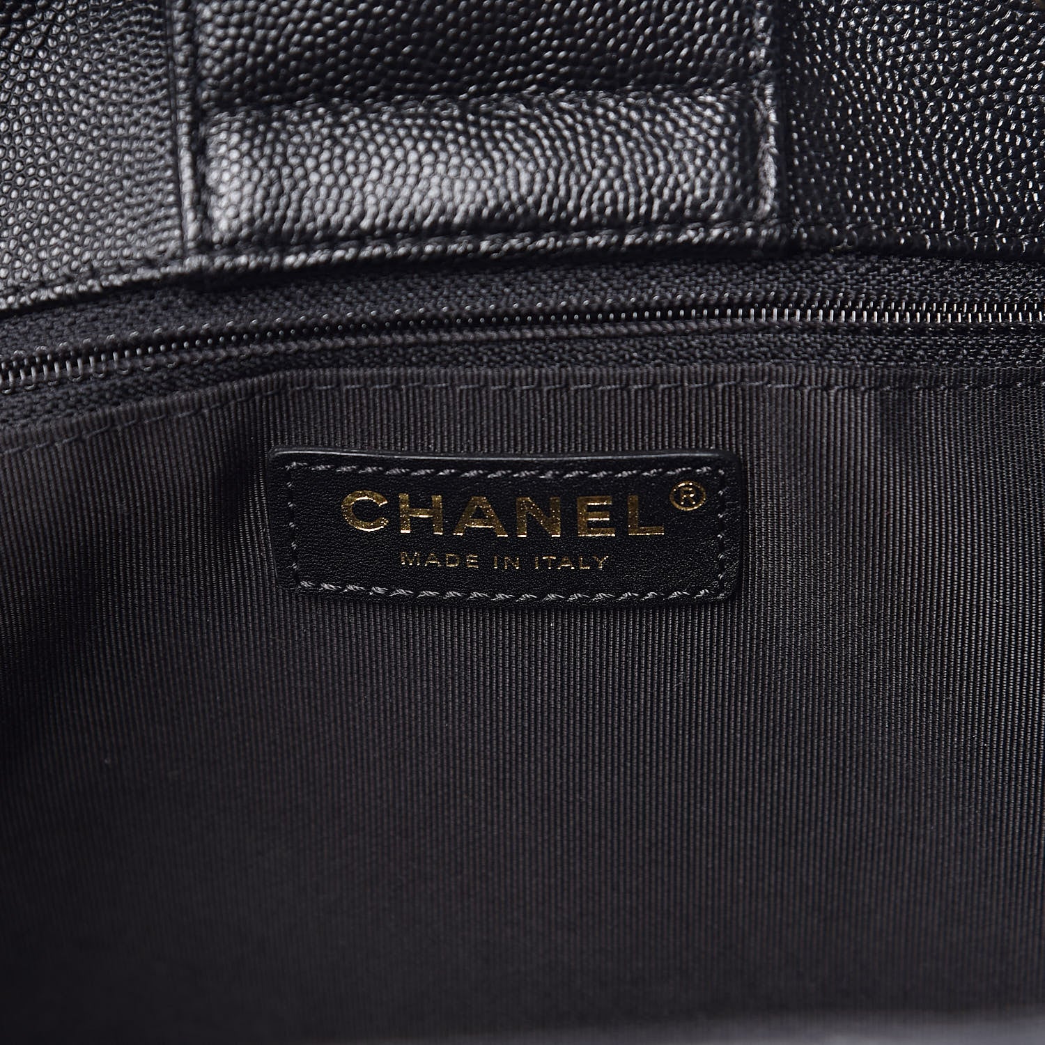 Chanel Caviar Quilted Large Shopping Tote Black 6 of 10