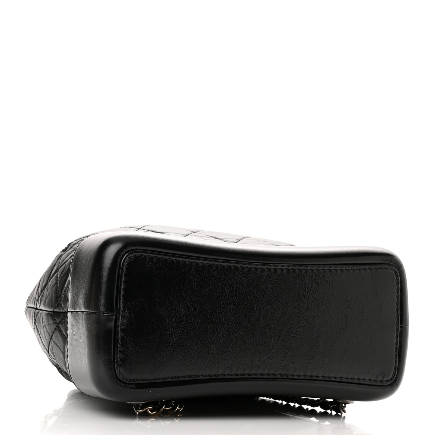 Aged Calfskin Quilted Small Gabrielle Backpack Black