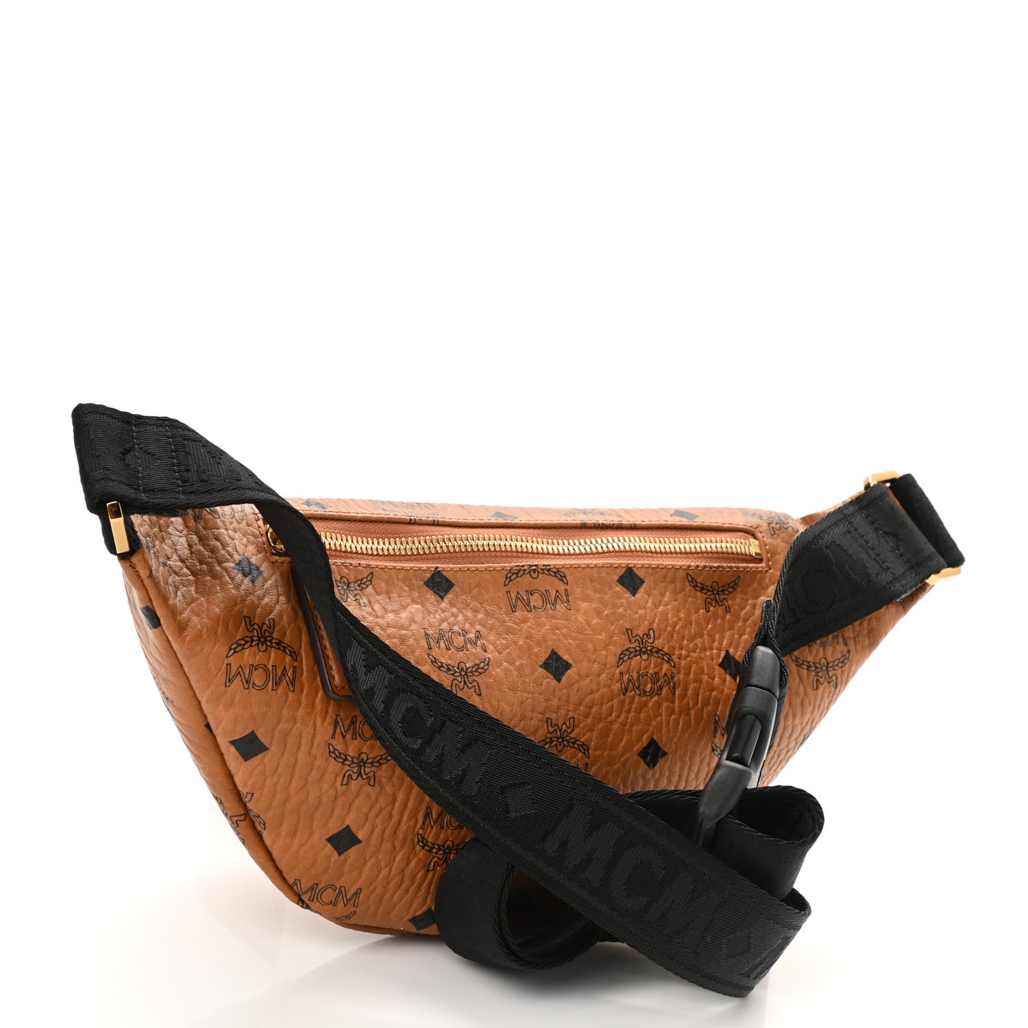 MCM Visetos Medium Fusten Belt Bag Cognac 3 of 8