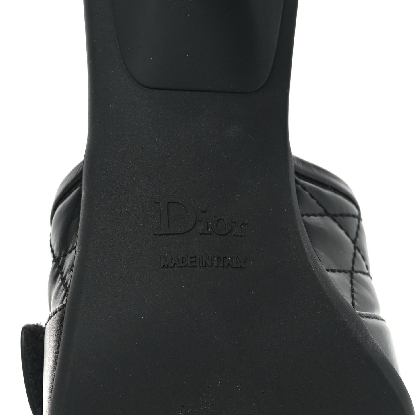 Calfskin Cannage Quilted Dio(r)evolution 80mm Slide Sandals 37 Black