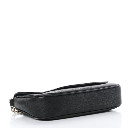 Gucci Pebbled Calfskin Medium Soho Flap Crossbody Black 4 of 10
