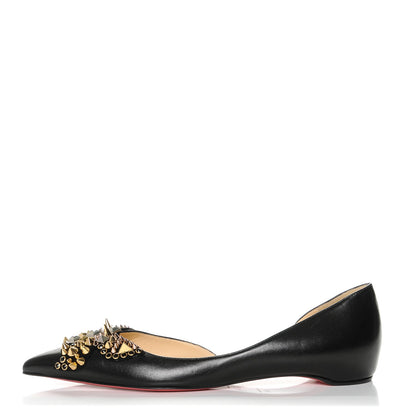 Christian Louboutin Nappa Farfaclou Spike Flats 39.5 Black 1 of 8