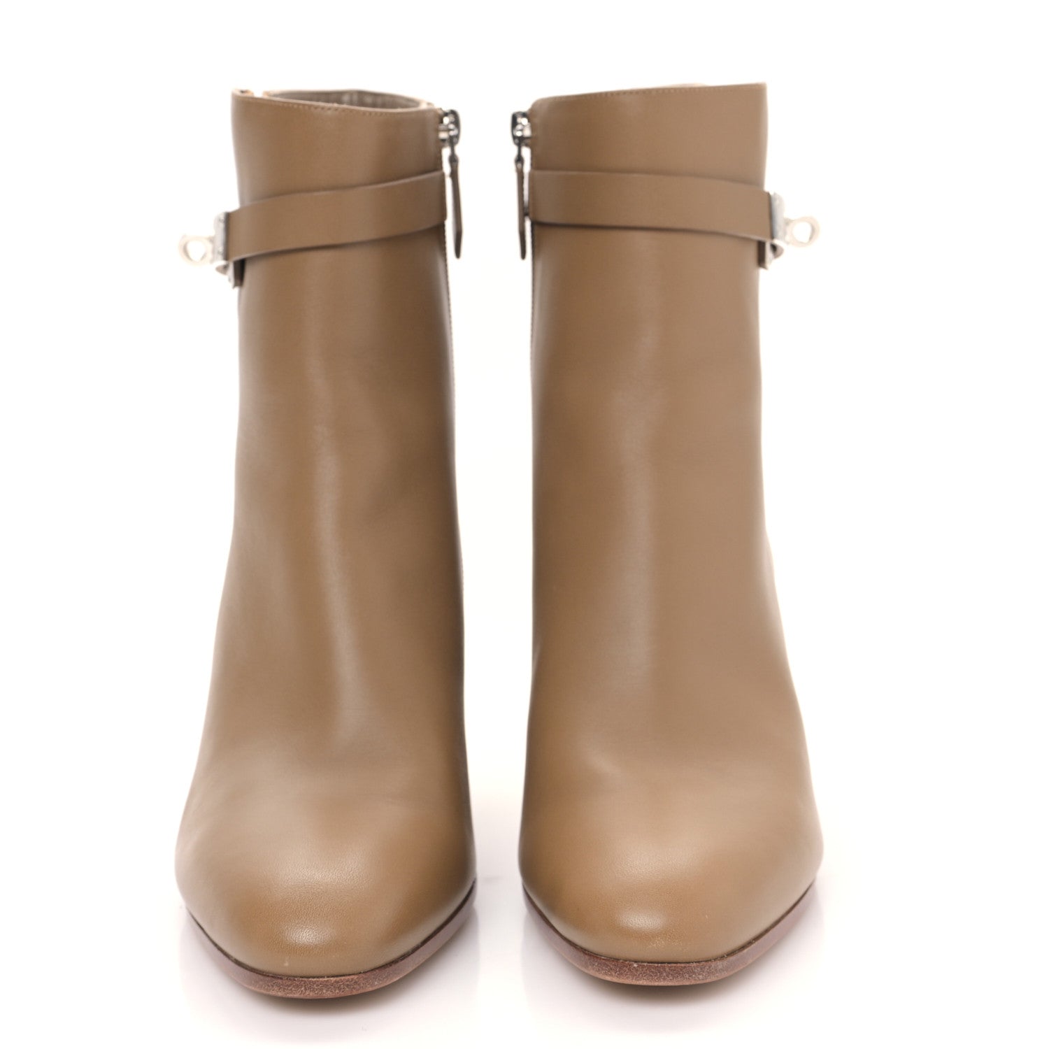 Hermes Calfskin Saint Germain Ankle Boots 40 Brun Fume 2 of 7