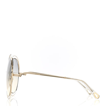 Chloe Oversize Round Carlina Oversized Round Sunglasses CE114S Gold Grey Metallic 3 of 7