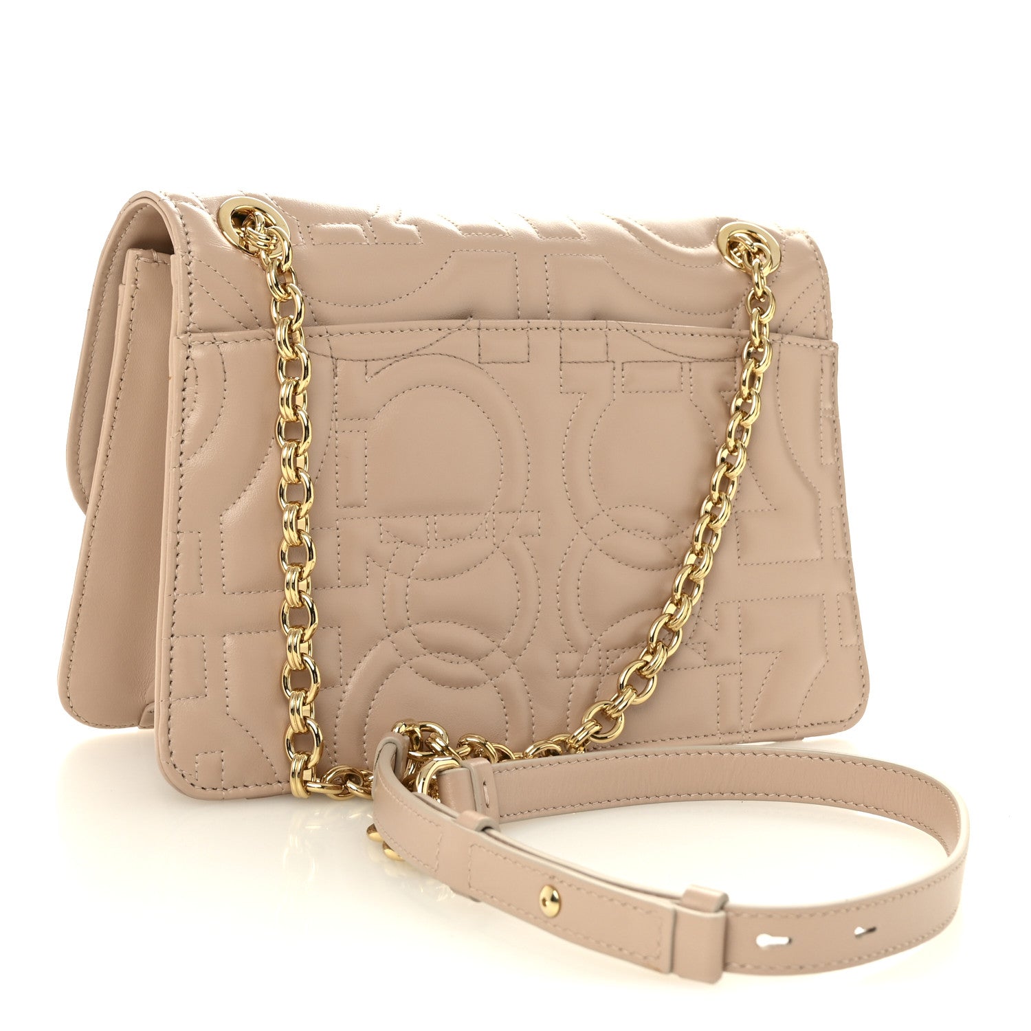 Salvatore Ferragamo Calfskin Quilted Gancini Flap Bag Ameretti 3 of 12