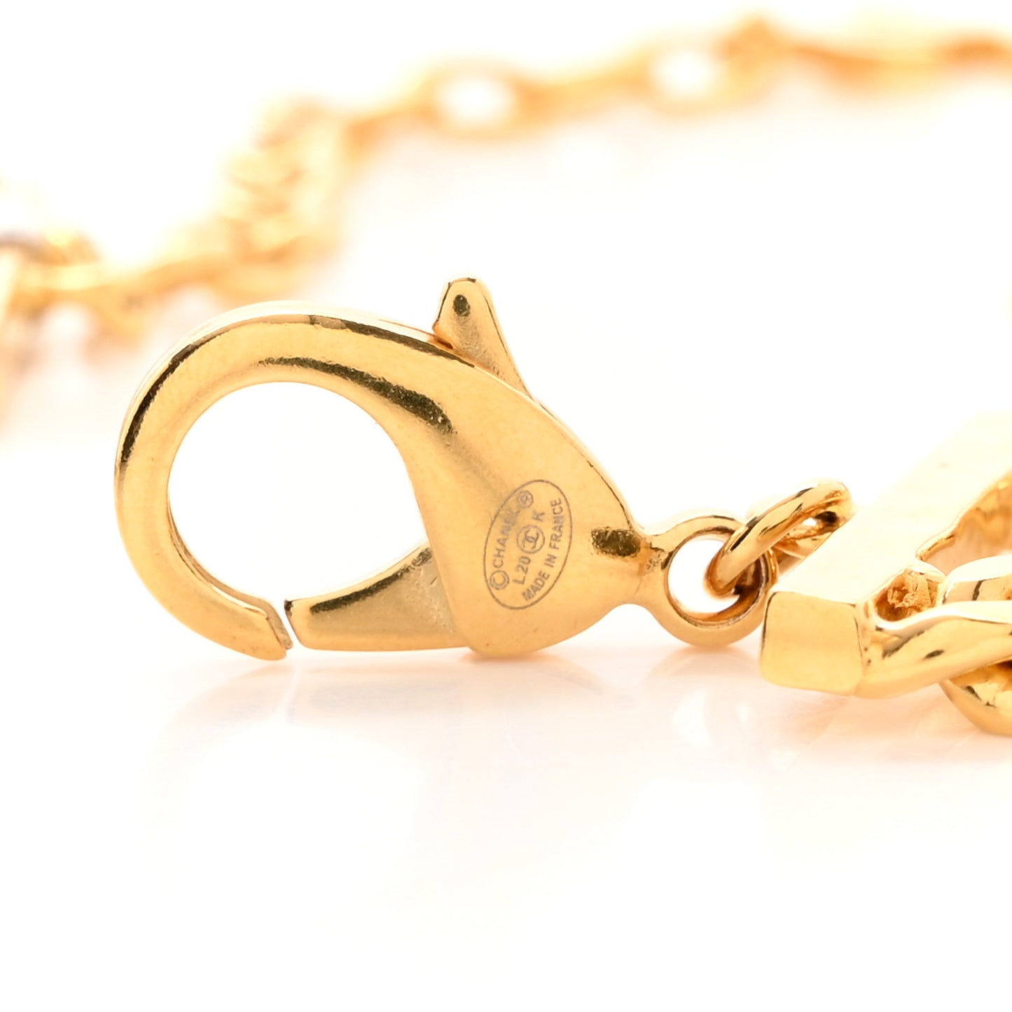 Metal Natural Stones Logo Chain Belt 85 85/34 Gold