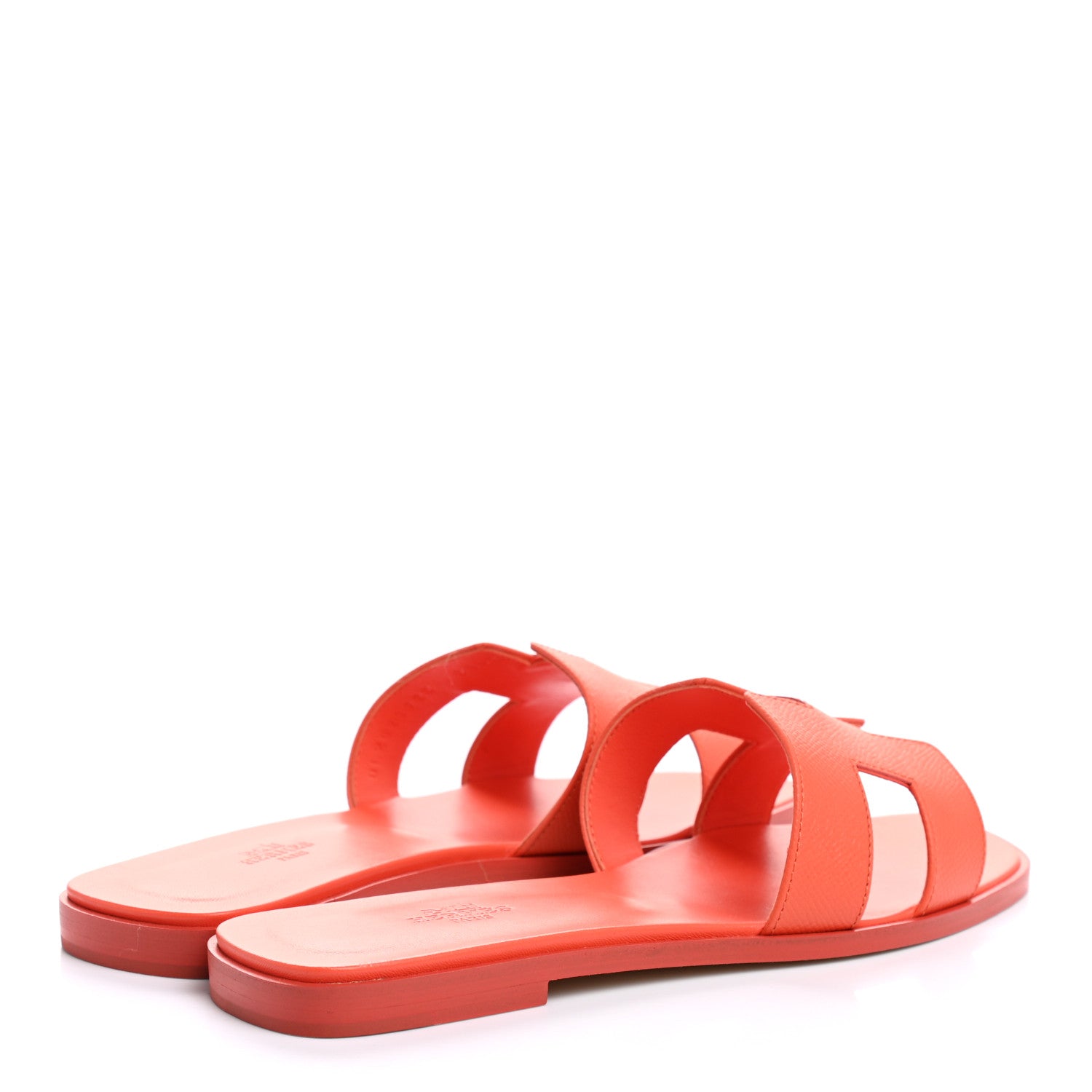 Hermes Epsom Oran Sandals 39.5 Orange Poppy 4 of 14