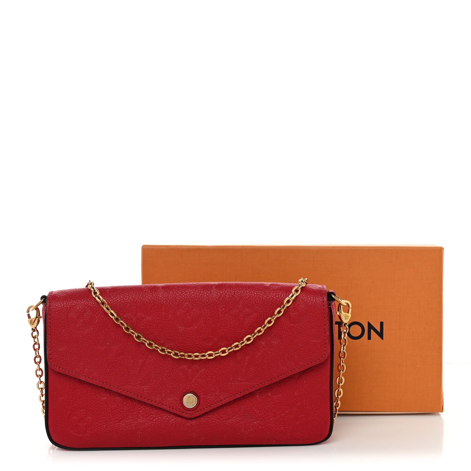 Louis Vuitton Empreinte Pochette Felicie Chain Wallet Scarlet 13 of 13