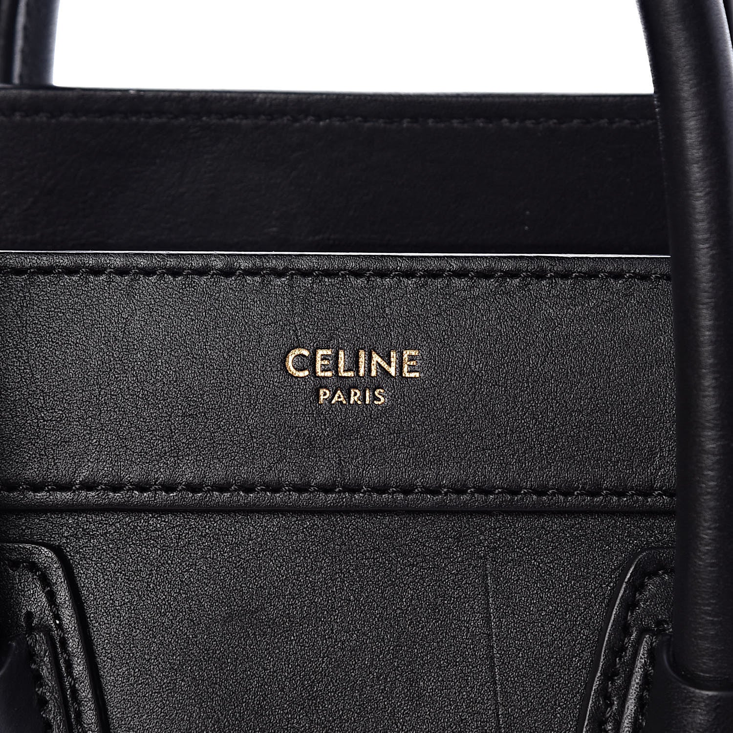 Celine Smooth Calfskin Nano Luggage Black 6 of 10