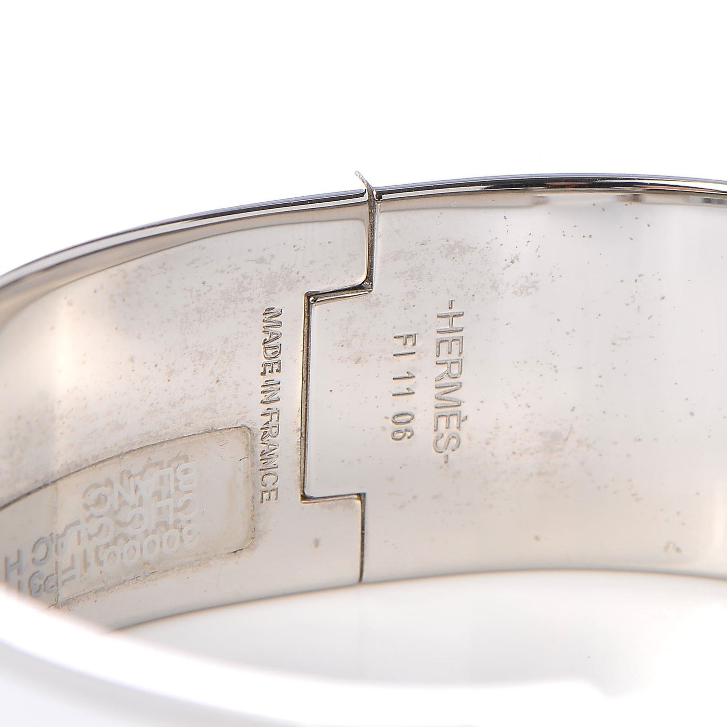 Enamel Wide Clic Clac H Bracelet PM White