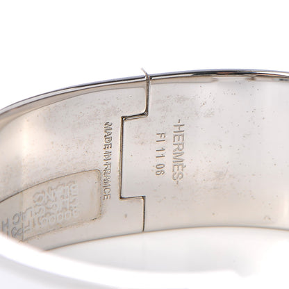 Hermes Enamel Wide Clic Clac H Bracelet PM White 5 of 5