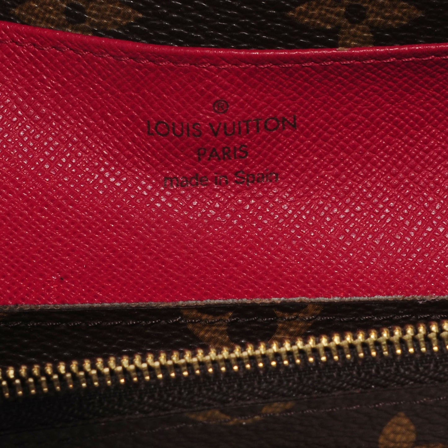 Monogram Emilie Wallet Red