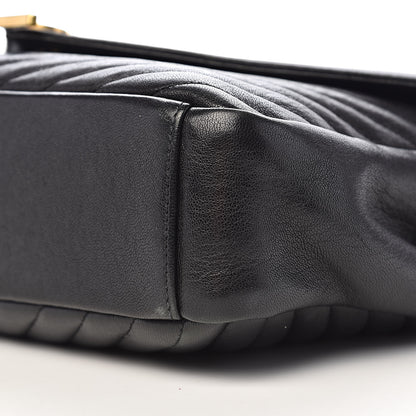 Saint Laurent Sheepskin Matelasse Chevron Monogram Large College Satchel Black 12 of 13