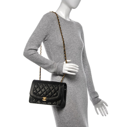 Chanel Lambskin Quilted Medium Single Flap Black 2 of 7