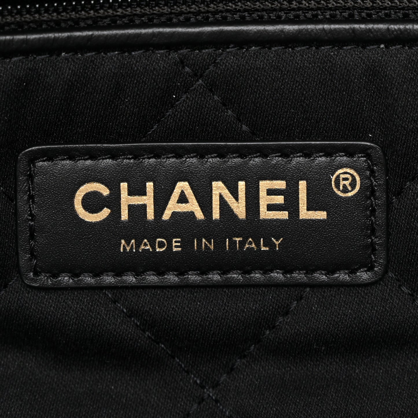 Shiny Calfskin Quilted Small Chanel 22 Black