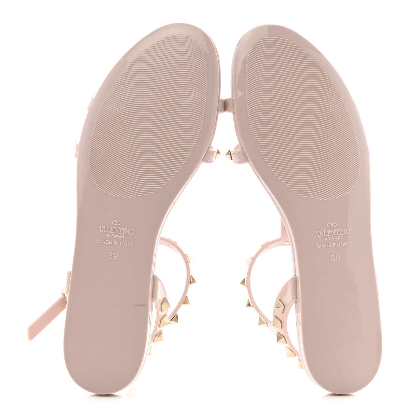PVC Jelly Rockstud Caged Sandals 39 Water Rose