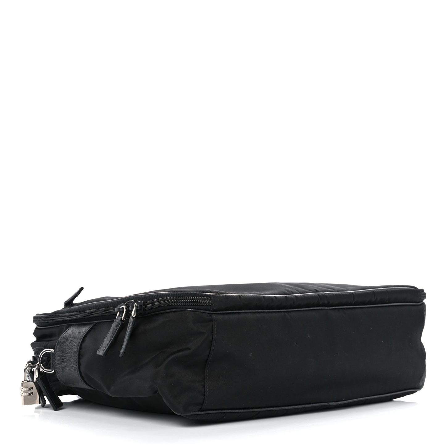 Tessuto Nylon Saffiano Briefcase Black