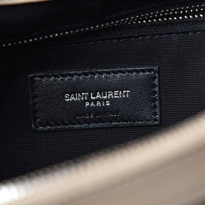 Saint Laurent Calfskin Matelasse Large Loulou Monogram Chain Satchel Nude Powder 6 of 10