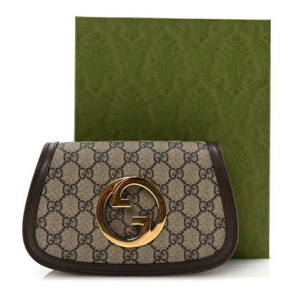 Gucci GG Supreme Monogram Textured Dollar Calfskin Blondie Belt Bag 95 38 Beige Ebony New Acero 11 of 11