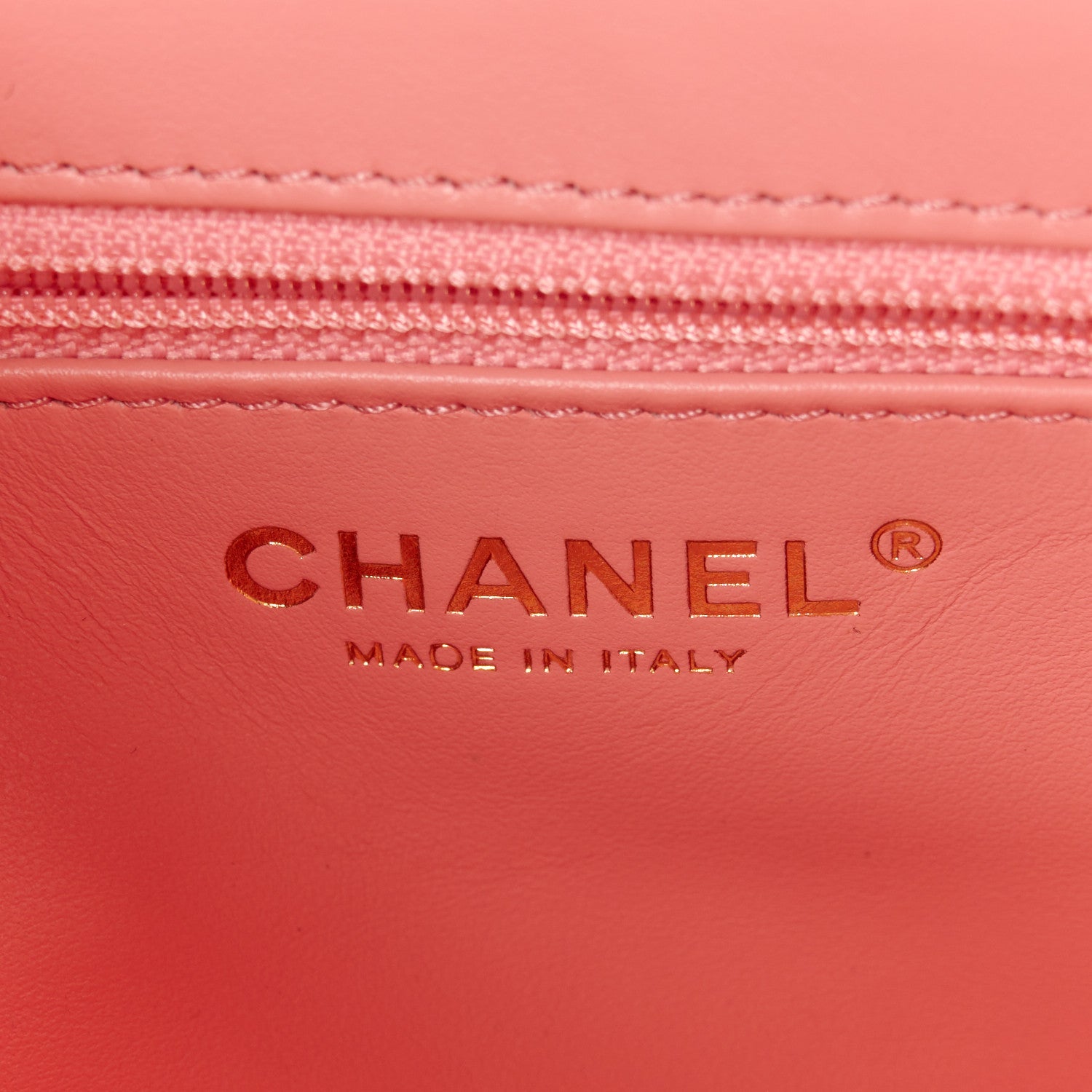 Chanel Shiny Aged Calfskin Quilted Nano Kelly Shopper Coral Pink 6 of 11