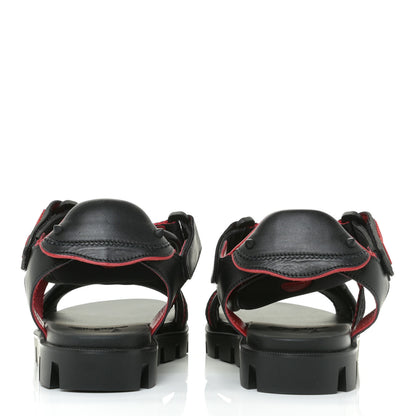 Christian Louboutin Calfskin Velcrissimo Flat Sandals 38.5 Black 5 of 15