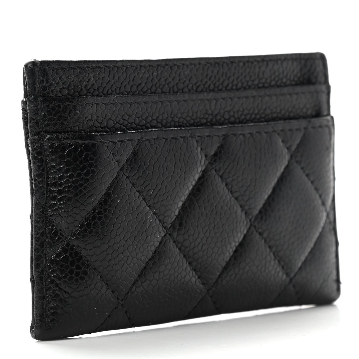 Caviar Quilted Incognito Card Holder Black