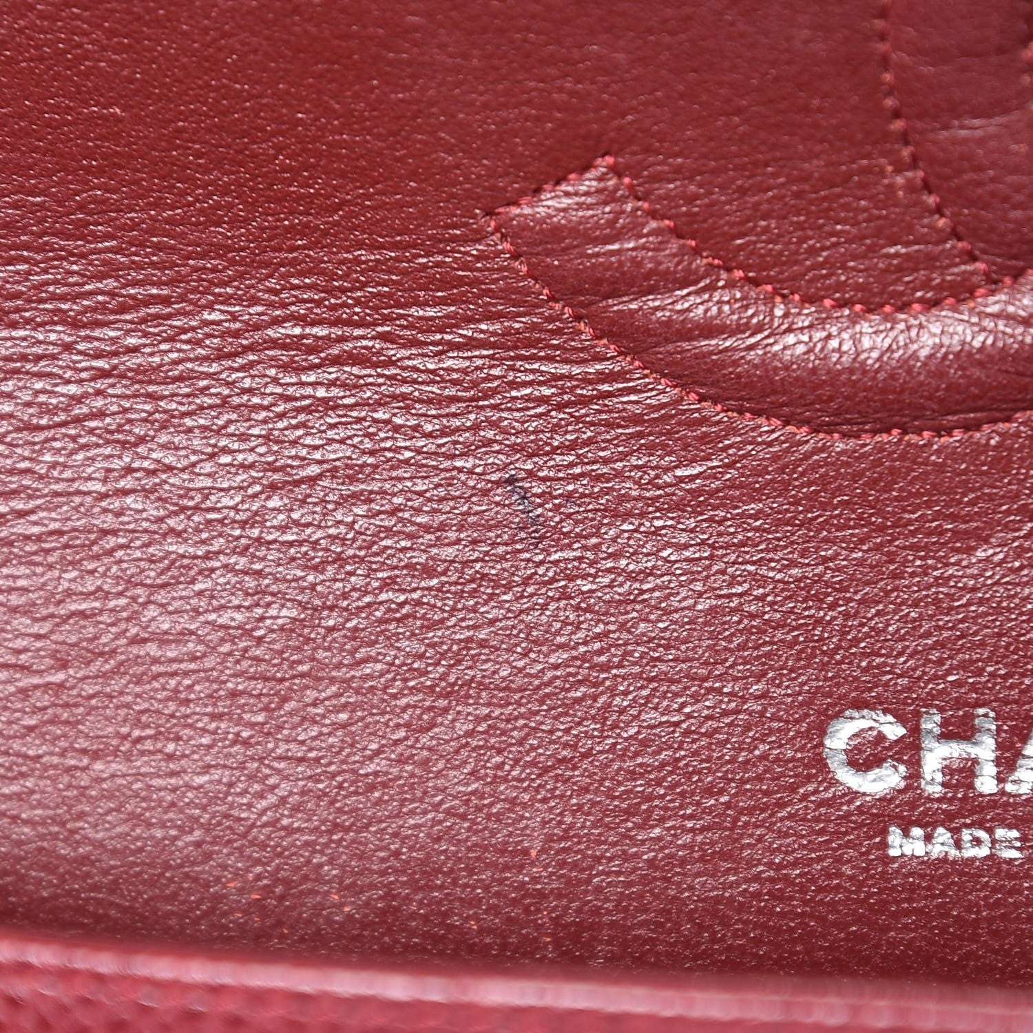 Chanel Caviar Quilted Medium Double Flap Dark Red 11 of 11