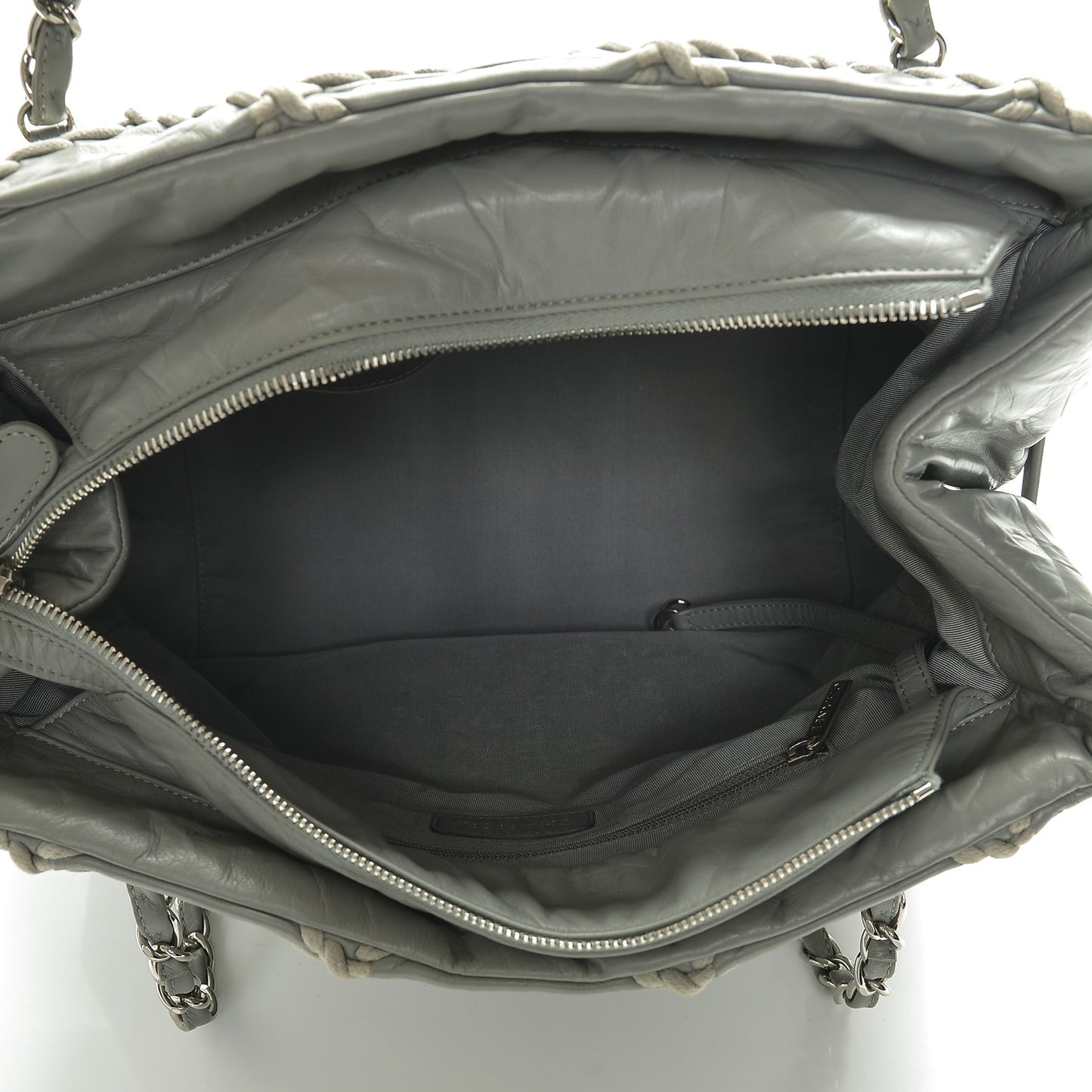 Calfskin Ultra Stitch Tote Grey