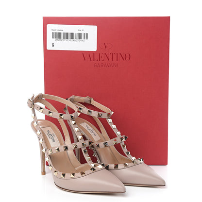 Valentino Garavani Nappa Rockstud Ankle Strap Pumps 37 Poudre 9 of 9