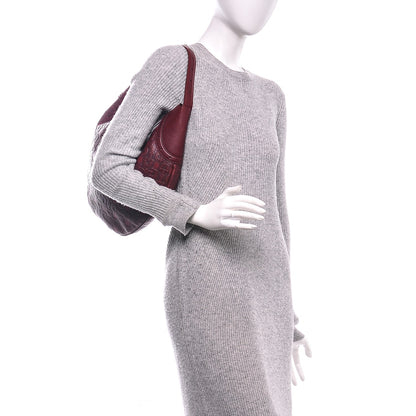 Gucci Calfskin Horsebit Embossed Glam Hobo Burgundy 2 of 6