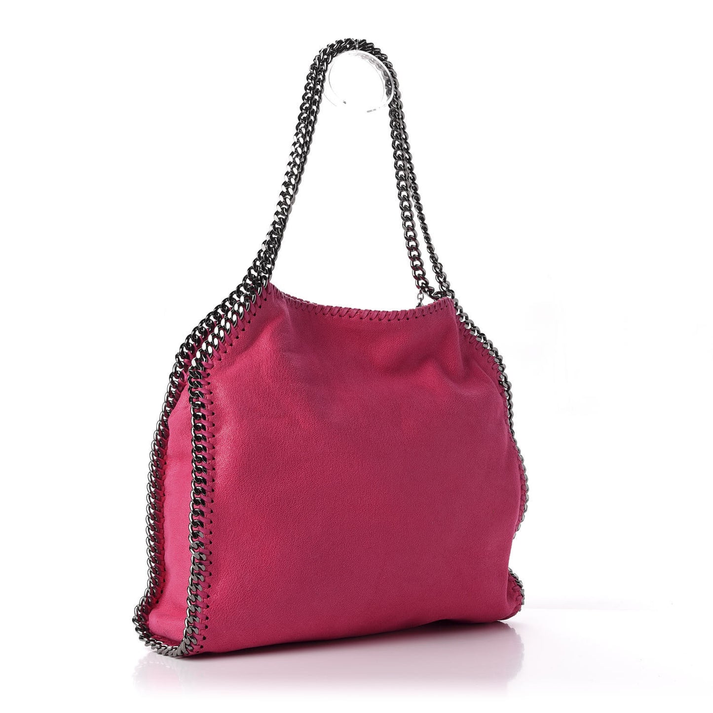 Shaggy Deer Small Falabella Tote Hot Pink