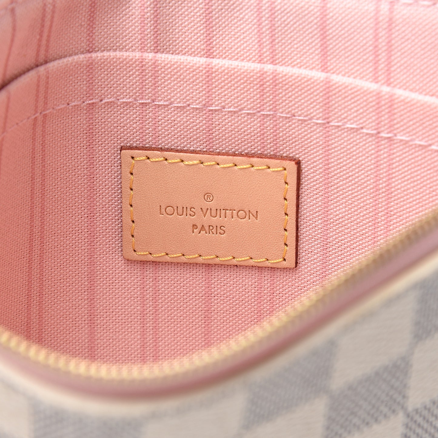 Damier Azur Neverfull MM GM Pochette Rose Ballerine