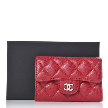 Chanel Caviar Quilted Flap Card Holder Pink 9 of 9