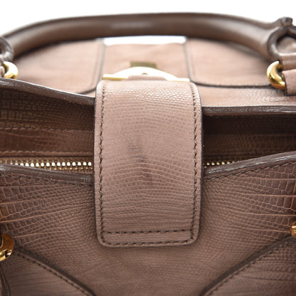 Saint Laurent Lizard Calfskin Embossed Medium Cabas ChYc Brown 19 of 19