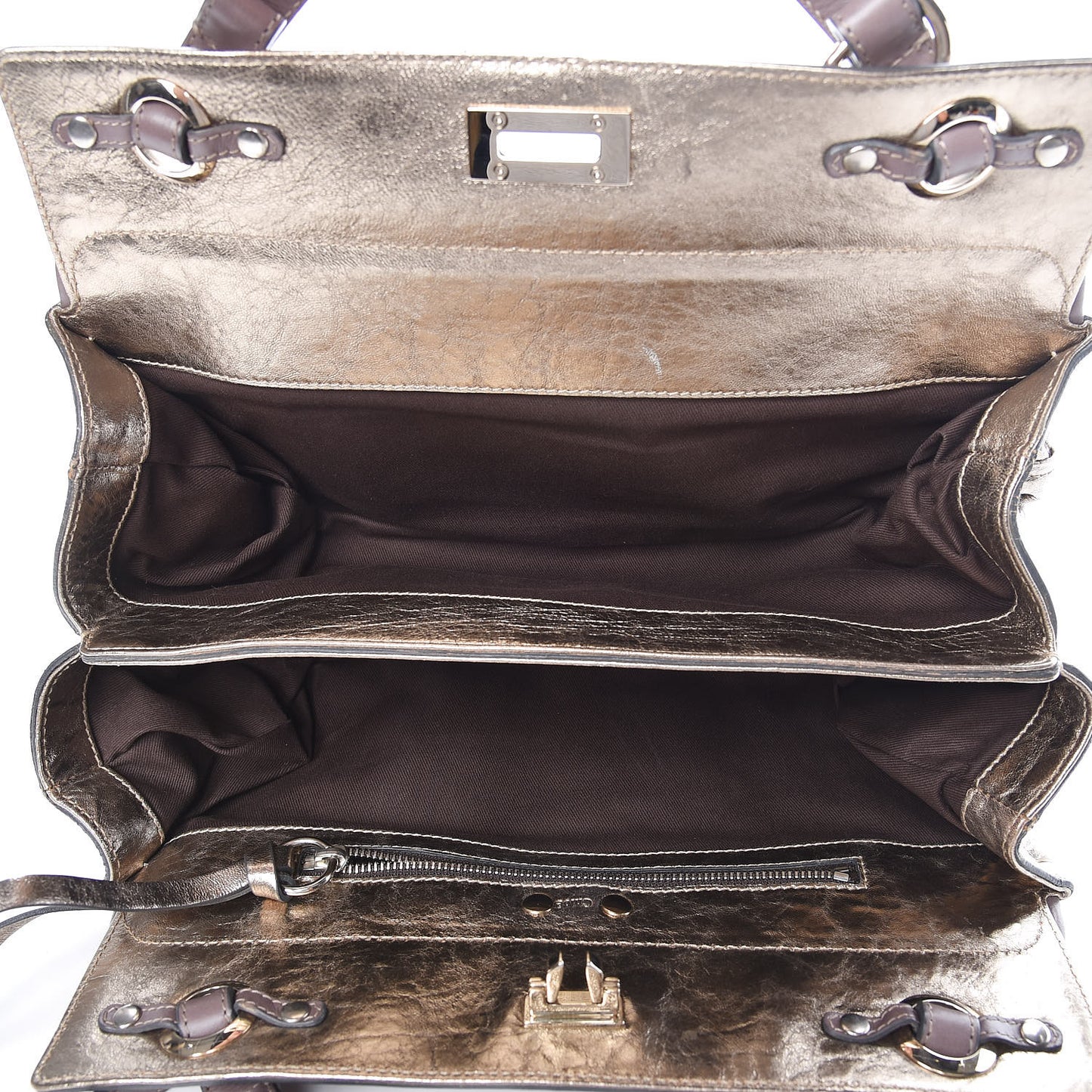 Metallic Calfskin Odessa Bag Gold