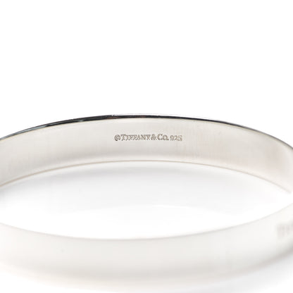 Tiffany Sterling Silver Diamond Narrow Locks Bangle Bracelet 4 of 4