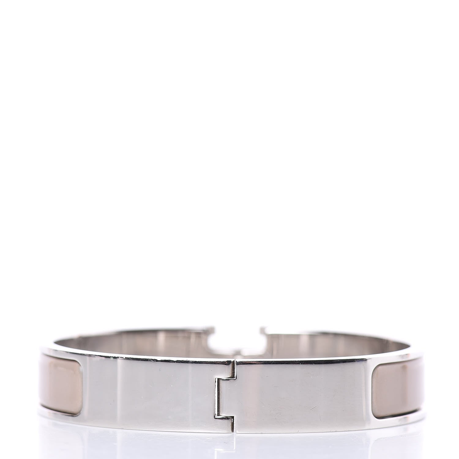 Hermes Enamel Narrow Clic Clac H Bracelet GM Marron Glace 3 of 5