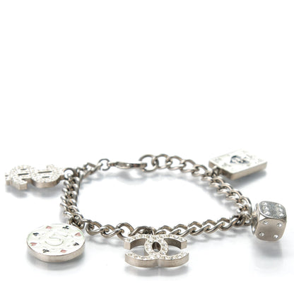 Chanel Crystal Wynn Exclusive Lucky Charm Bracelet Silver 1 of 4