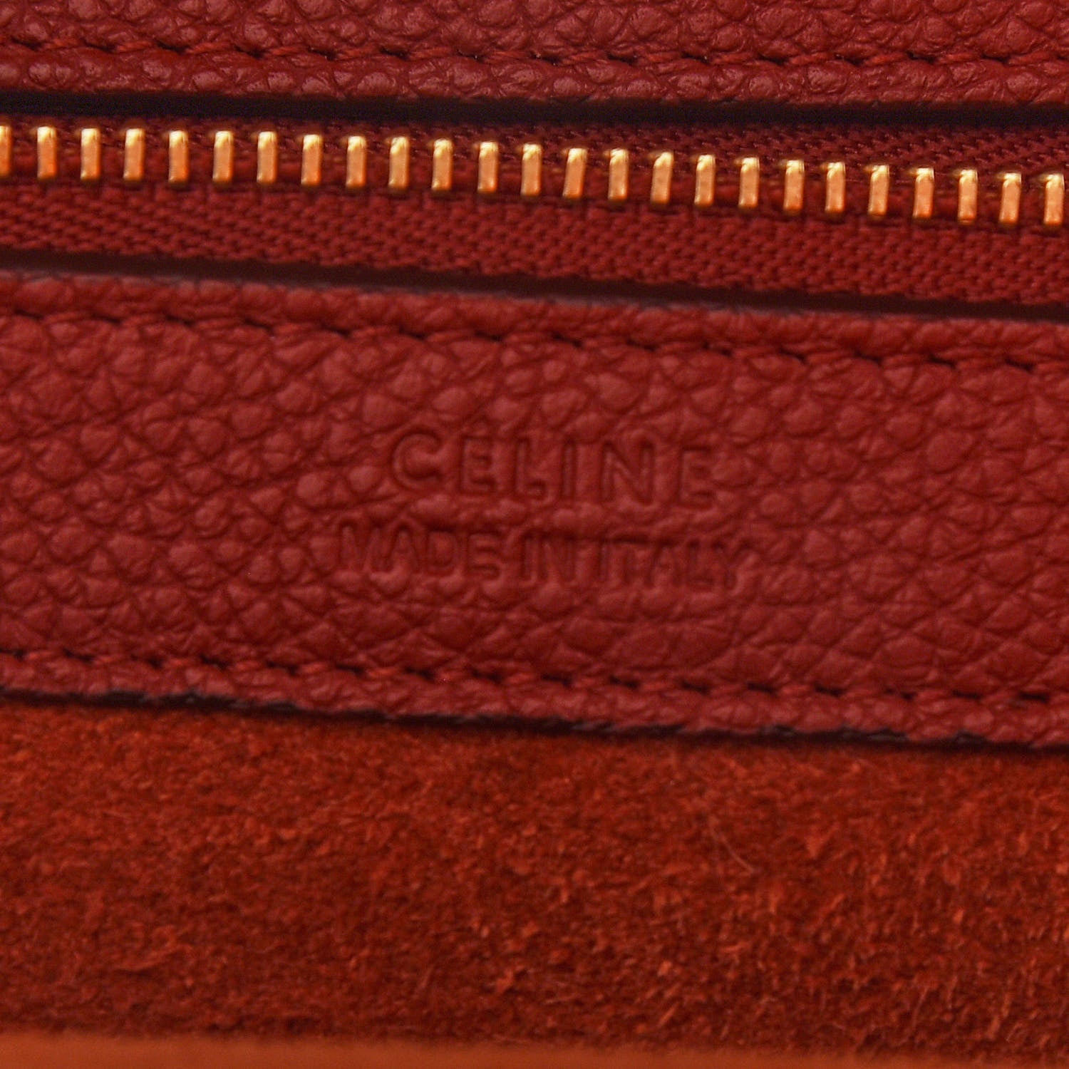 Celine Soft Grained Calfskin Small Belt Cabas Fox Red 7 of 10