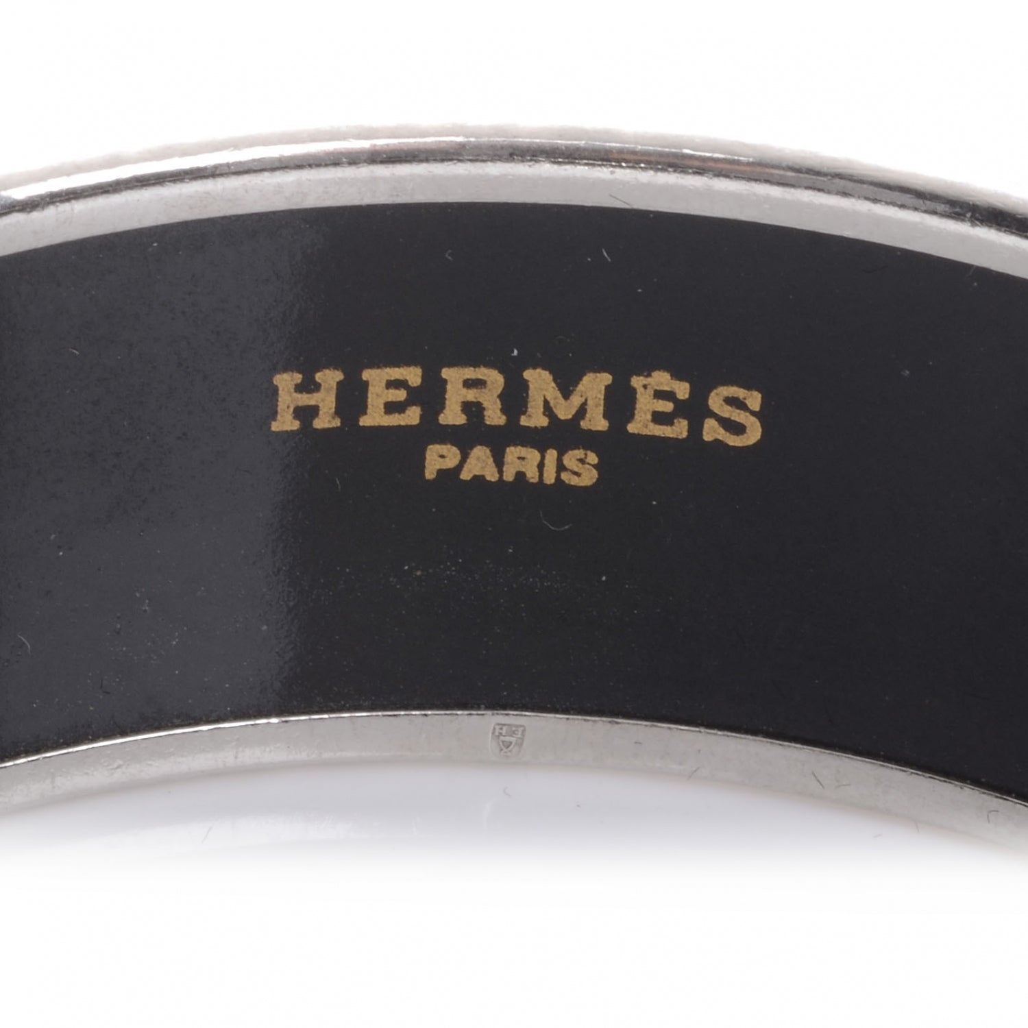 Hermes Enamel Printed Wide Bracelet 65 Bleu 3 of 5