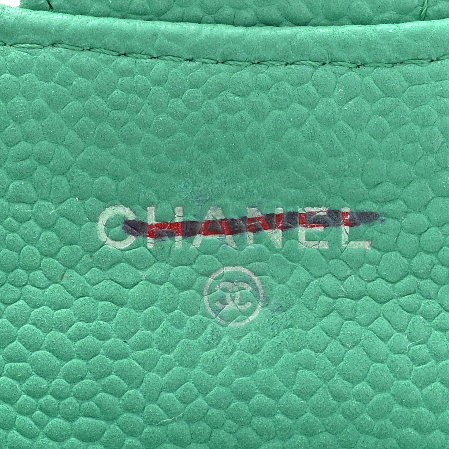 Chanel Iridescent Caviar Quilted Flap Zip Card Holder Green 7 of 13