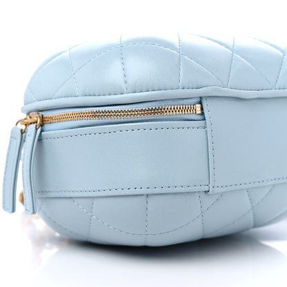 Chanel Lambskin Quilted Small CC Bubble Vanity Case Light Blue 8 of 9