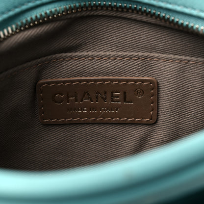 Chanel Goatskin Quilted Small Casual Trip Camera Case Light Blue 6 of 15