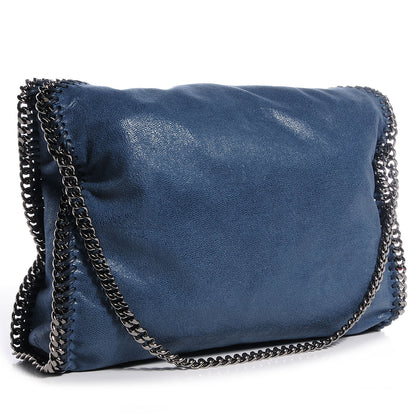 Stella McCartney Faux Leather Small Shaggy Deer Falabella Blue 3 of 8