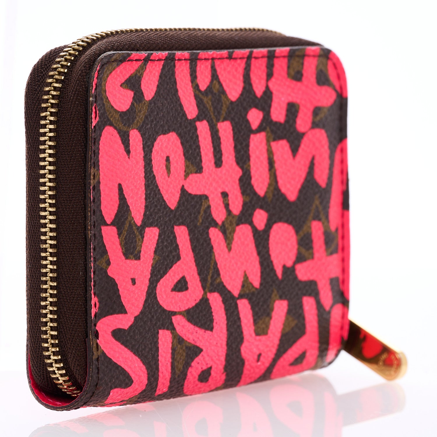 Louis Vuitton Monogram Graffiti Zippy Coin Purse Fuchsia 3 of 6