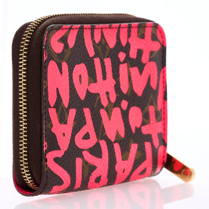Louis Vuitton Monogram Graffiti Zippy Coin Purse Fuchsia 3 of 6