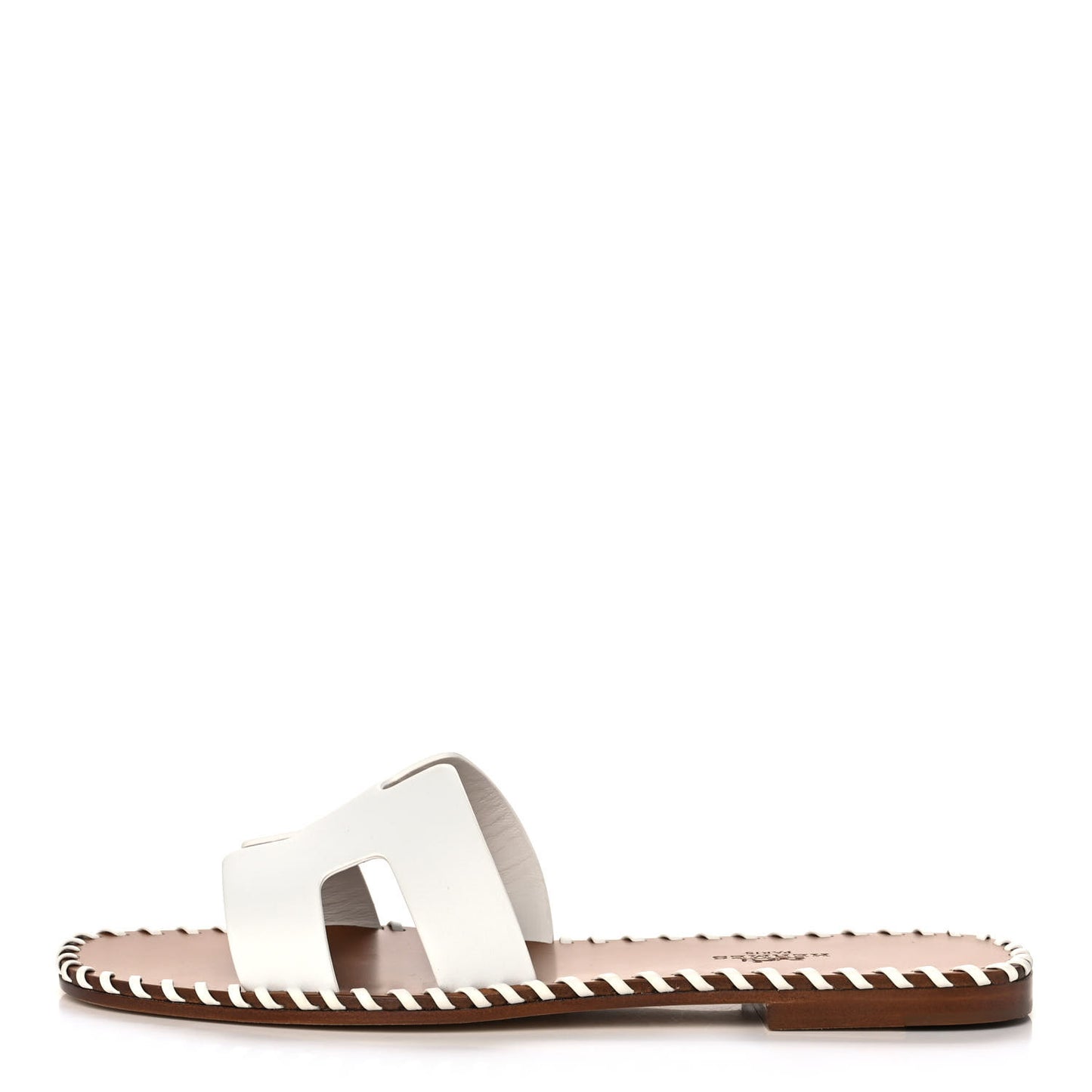 Box Calfskin Braided Oran Sandals 36.5 White