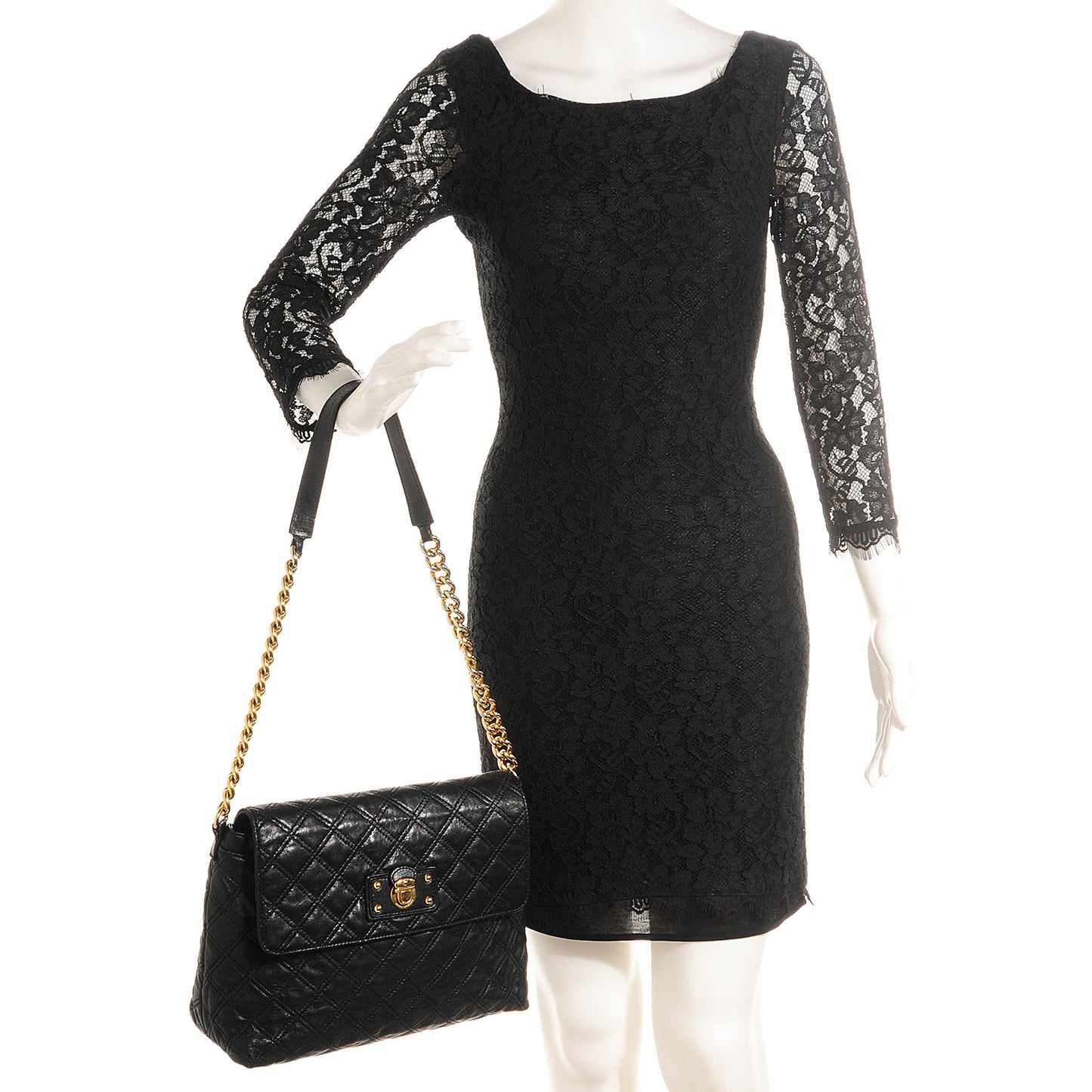 Lacquered Lambskin The XL Single Flap Black