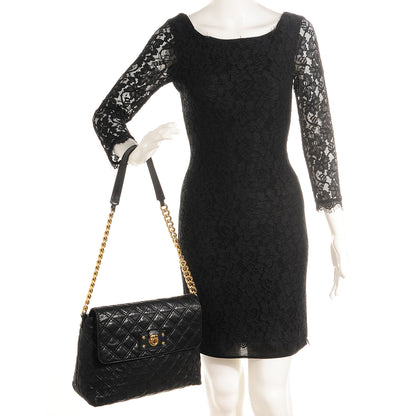 Marc Jacobs Lacquered Lambskin The XL Single Flap Black 2 of 12